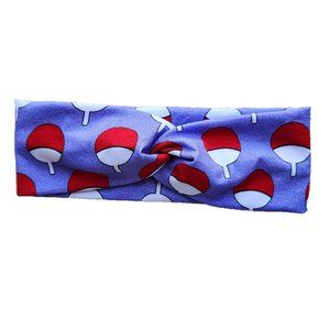 Handmade Uchiha clan knotted headband, Naruto twisted turban